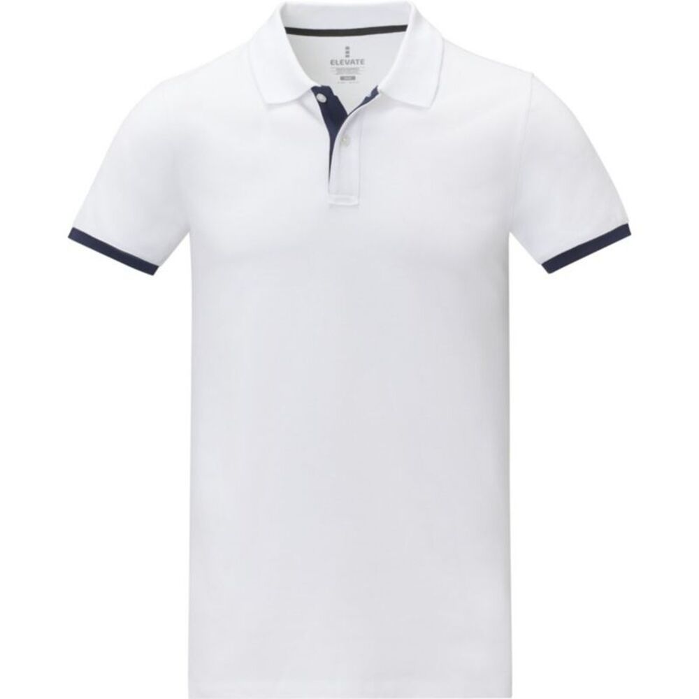 Elevate Mens Morgan Short-Sleeved Polo Shirt / White